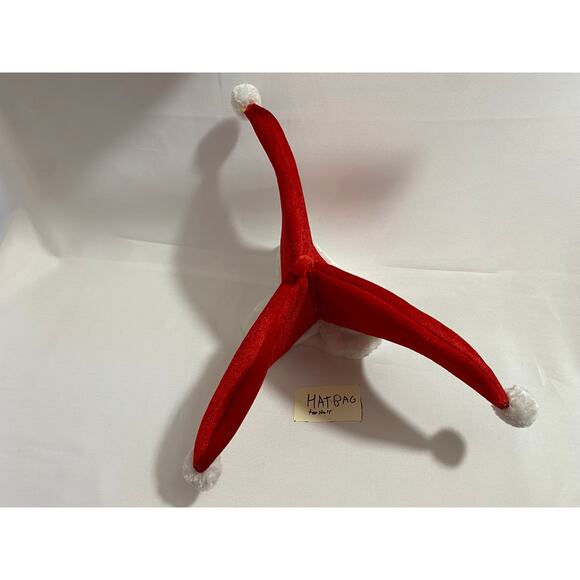 Radio City Music Hall Holiday Hat – Red & White – Jester Style with Pom-Poms - Picture 3 of 5